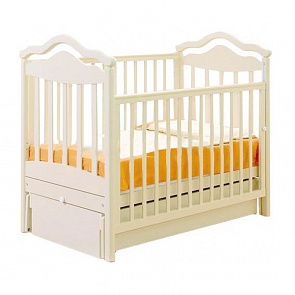 Кровать детская Гандылян К-2005-1м Анжелика маятник универсальный, слоновая кость (Gandylyan, GAN-К 2005-1м_слоновая кость)